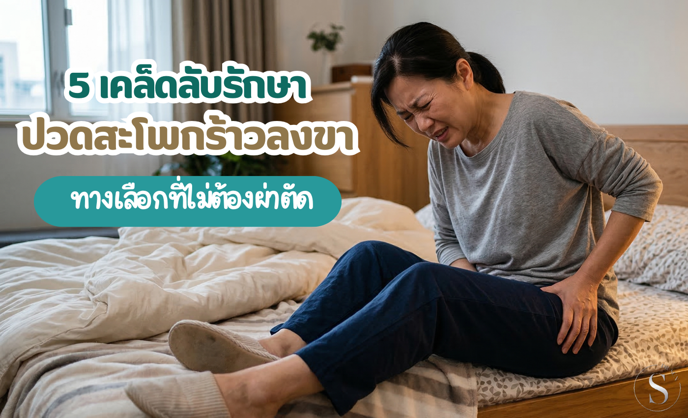 5 แนวทางการรักษาอาการปวดสะโพกร้าวลงขา หายปวดอย่างยั่งยืน