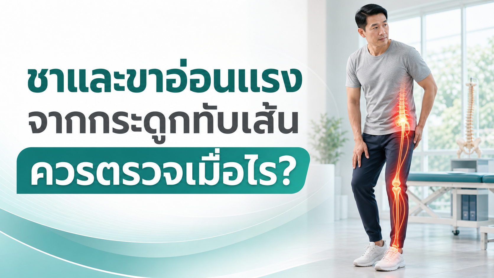 ชาและขาอ่อนแรงจากกระดูกทับเส้น ต่างกันอย่างไร ควรตรวจเมื่อไร