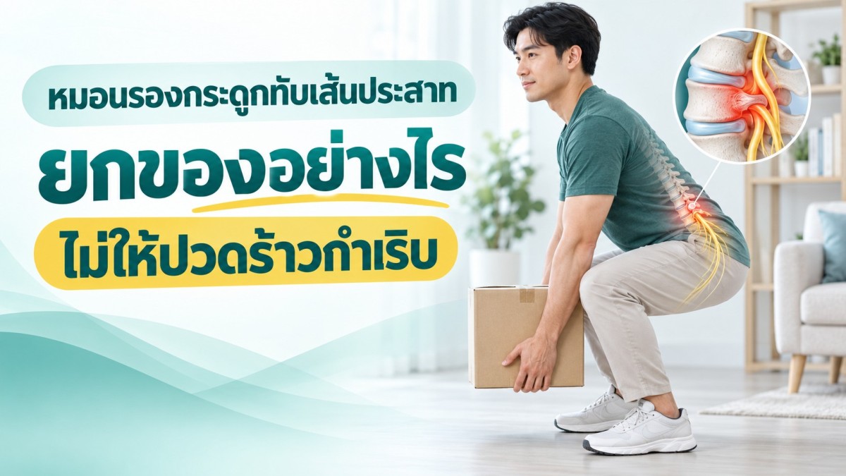 หมอนรองกระดูกทับเส้นประสาท ยกของอย่างไรไม่ให้ปวดร้าวกำเริบ?